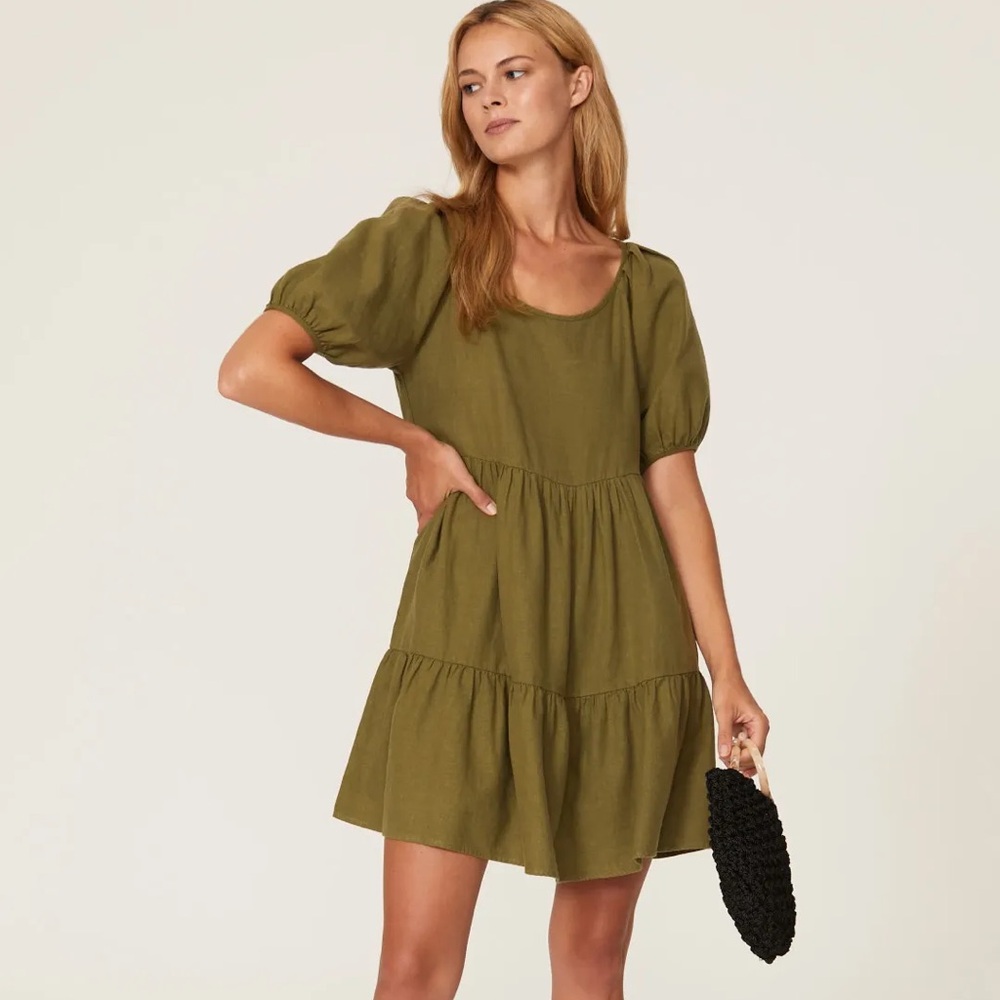 Madewell Puff Sleeve Mini Dress